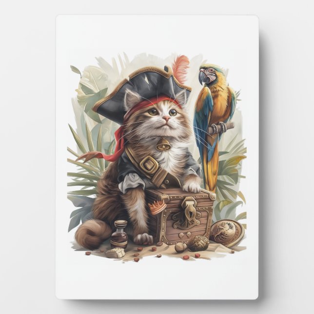 Pirate Cat Treasure Plaque (Front)