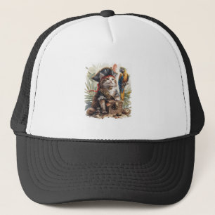 Pirate Cat Treasure Trucker Hat