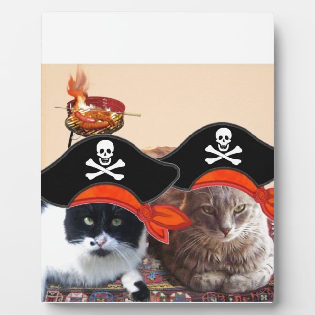 PIRATE CATS ,Talk like a Pirate Day Plaque (Front)