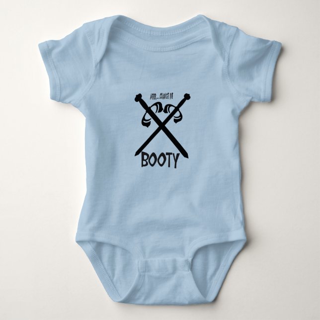 Pirate Change Me Booty Baby Bodysuit (Front)