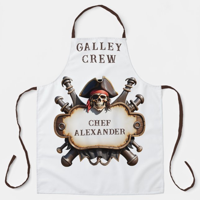 Pirate Chef Personalise Apron (Front)