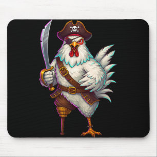 Pirate Chicken Funny Halloween Costume For Men Wom Mouse Pad