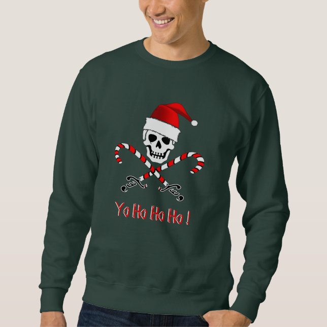 Pirate Christmas Jolly Roger Sweatshirt (Front)