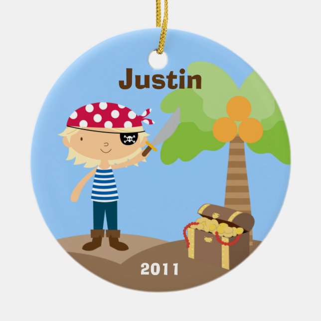 Pirate Christmas Ornament (Front)