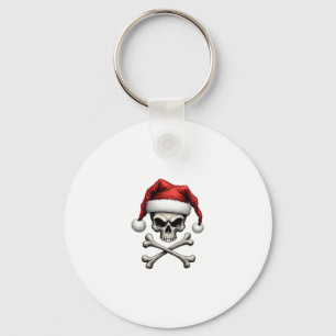 Pirate Christmas Skull & Crossbones Santa Hat. Got Key Ring