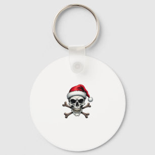 Pirate Christmas Skull & Crossbones Santa Hat. Got Key Ring