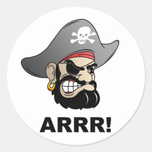 Pirate Classic Round Sticker