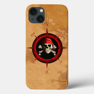 Pirate Compass Rose And Map iPhone 13 Case