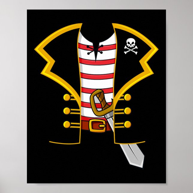 Pirate Costume Party Halloween  Poster (Front)