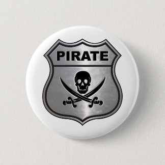Pirate Crest 6 Cm Round Badge