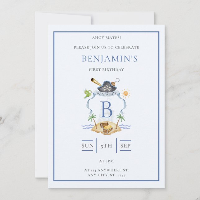 Pirate Crest Invitation (Front)