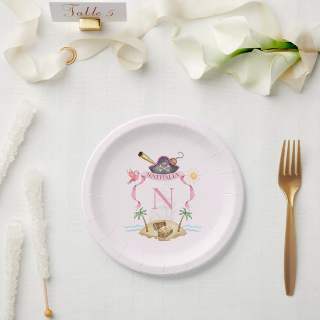 Pirate Crest Paper Plate (Wedding)