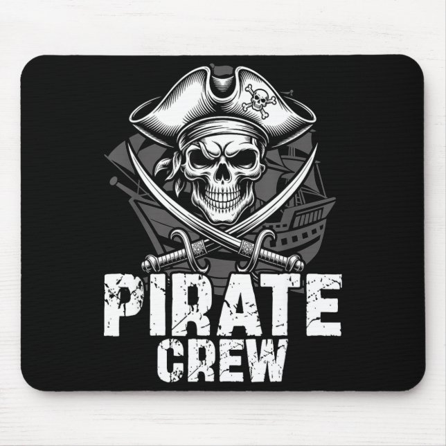 Pirate crew funny costume party men boys  mouse pad (Front)