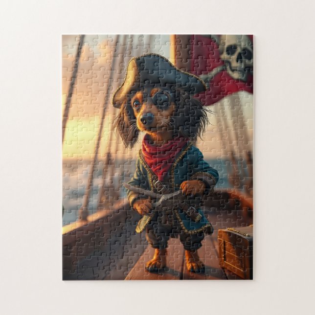 Pirate Dachshund Jigsaw Puzzle (Vertical)