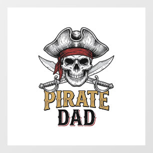 Pirate Dad Skull Sword Vintage Engraving Shirt_1