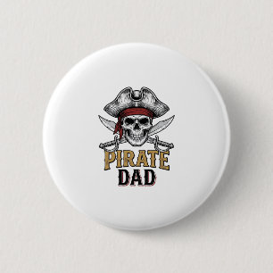 Pirate Dad Skull Sword Vintage Engraving Shirt_1 6 Cm Round Badge