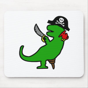 Pirate Dinosaur Mouse Pad
