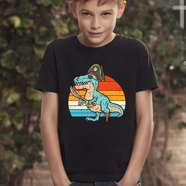  Pirate Dinosaur - Retro T-Rex Adventure T-Shirt (Creator Uploaded)