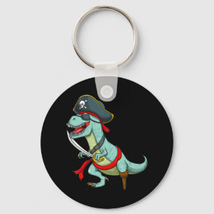 Pirate Dinosaur T Rex Fun Tyrannosaurus Halloween  Key Ring