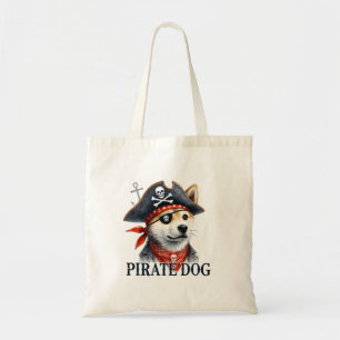 Pirate Dog - Digital Watercolor Tote Bag