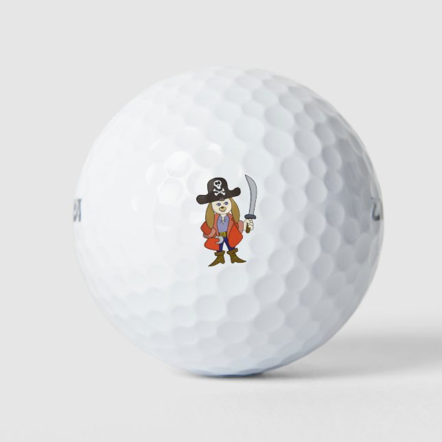 Pirate Dog Golf Balls (Front)