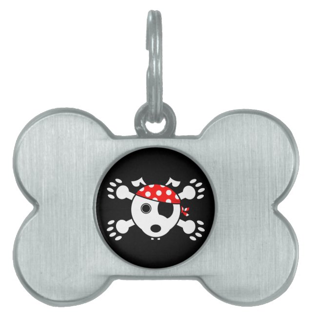 Pirate Dog Pet ID Tag (Front)