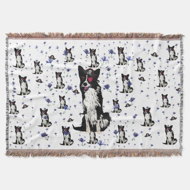 Pirate Dog Throw Blanket (Front)