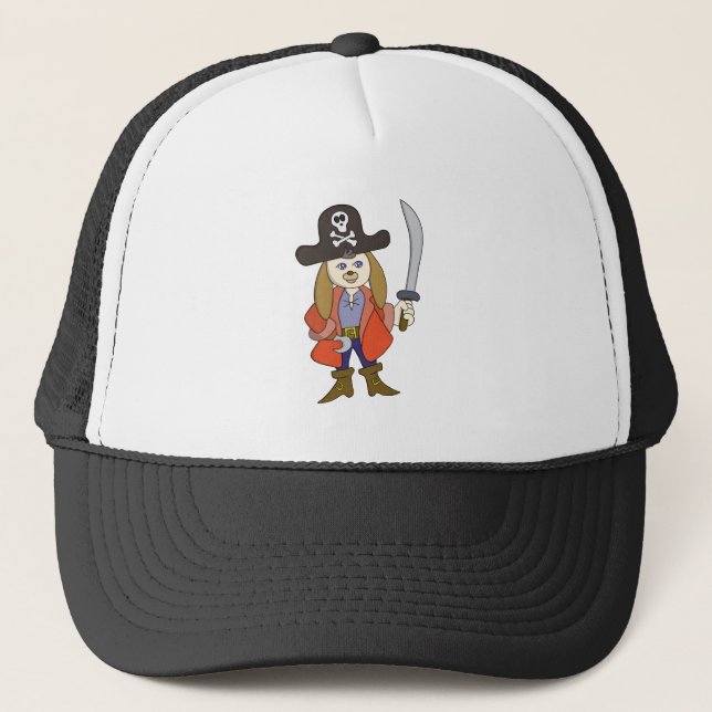 Pirate Dog Trucker Hat (Front)