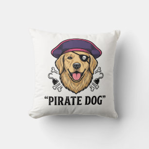 Pirate Dog Vintage Engraving Shirt Design_1 Cushion