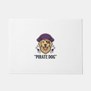 Pirate Dog Vintage Engraving Shirt Design_1 Doormat
