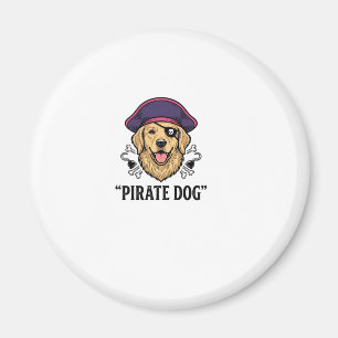 Pirate Dog Vintage Engraving Shirt Design_1 Magnet
