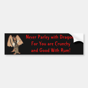 Pirate Dragon Bumper Sticker