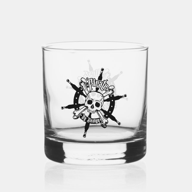 Pirate Drinkware Whiskey Glass (Front)