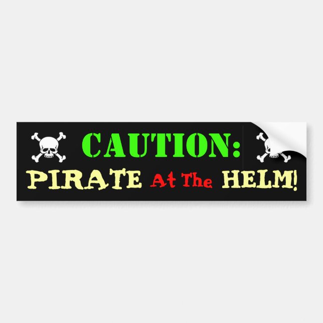 Pirate Driver Bumper Sticker (Front)