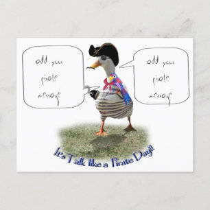 Pirate Duck Postcard