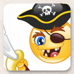 pirate emoji coaster