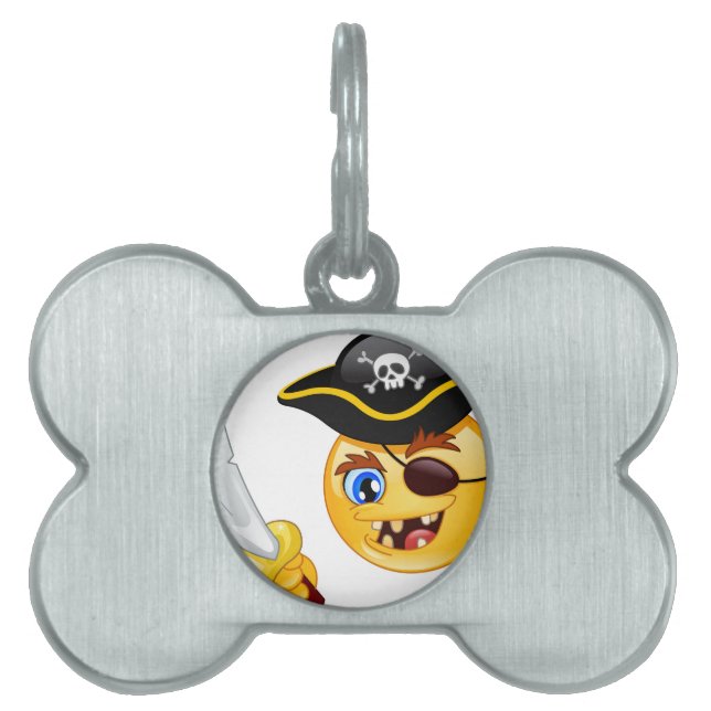 pirate emoji pet tag (Front)