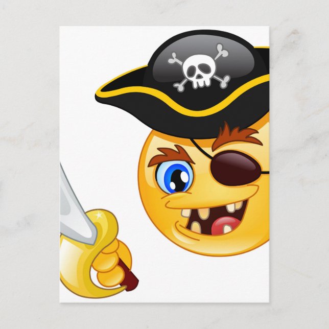 pirate emoji postcard (Front)
