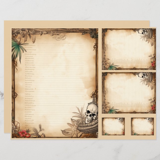 Pirate Fantasy Menu set (Front/Back)