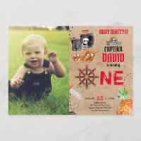 Pirate First Birthday Boy 1st Birthday with Photo