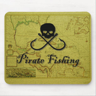 Pirate Fishing Mouse Pad