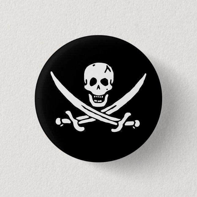Pirate Flag 3 Cm Round Badge (Front)