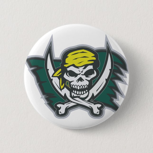 Pirate Flag 6 Cm Round Badge (Front)