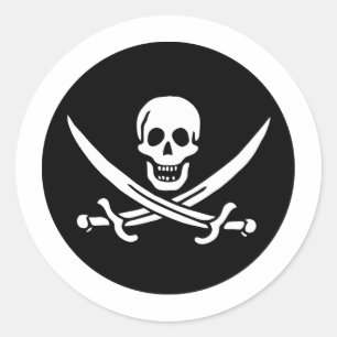 Pirate Flag Classic Round Sticker