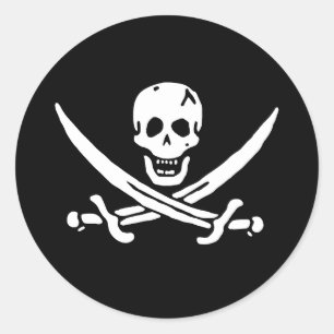 Pirate Flag Classic Round Sticker