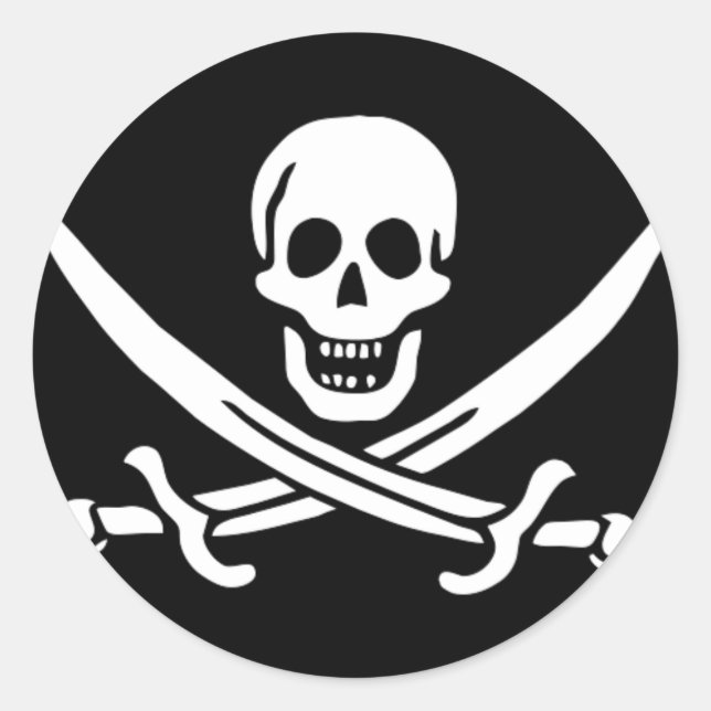 Pirate Flag Gifts Classic Round Sticker (Front)
