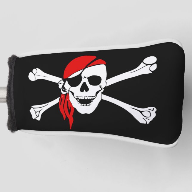 Pirate Flag Golf Head Cover (Front)