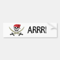 Pirate Flag Jolly Roger Arrr! Bumper Sticker