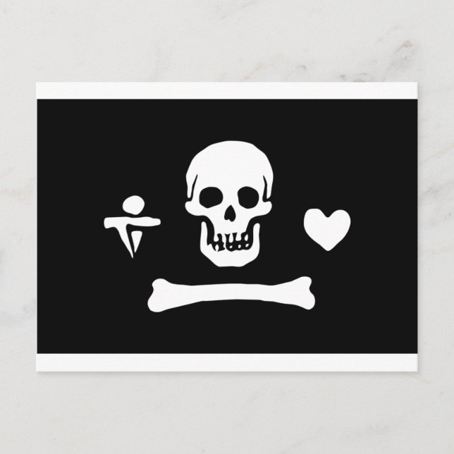 Pirate Flag of Stede Bonnet Postcard (Front)