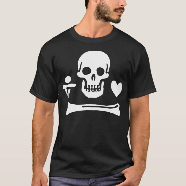 Pirate flag of Stede Bonnet T-Shirt (Front)